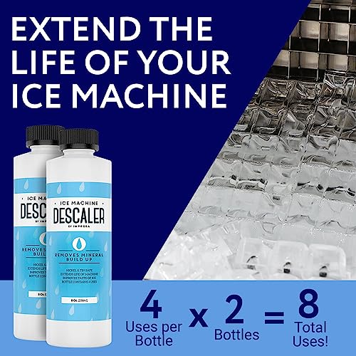 IMPRESA Ice Maker Cleaner & Descaler - 8 Fl Oz Scale Removal Liquid Descaler - Nickel-Safe Ice Machine Cleaner - Compatible with Scotsman, Manitowoc & More by IMPRESA - Used condition - Image 2