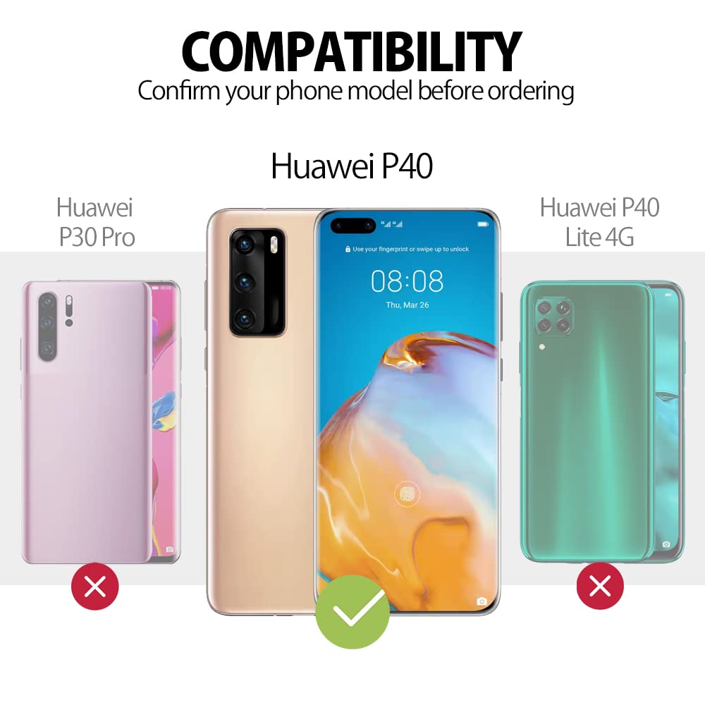 MyGadget Cover per Huawei P30 Lite - Custodia con Corda - Case con Cordino Trasparente Antiurto | Bumper con Laccio | Tracolla - Practical Stylish - Nero
