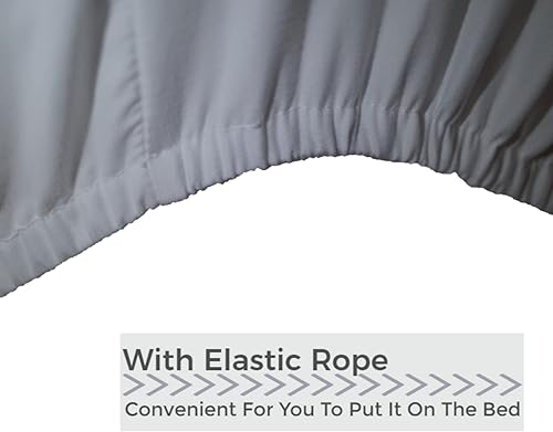 Miniatura 3 de Juego de sábanas de 3 piezas, sábana bajera de microfibra de 1400 unidades, bolsillo profundo de 15 pulgadas, resistente a las arrugas con dos