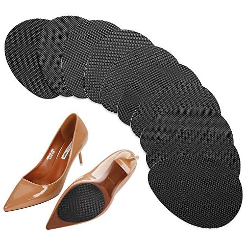 GADEBAO 12PCS Non-Slip Shoe Pads for Bottom of Shoes, Premium Rubber Self Adhesive Anti-Slip Shoe Grips Stickers, High Heels Non-Skid Sole Protector Cover