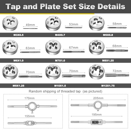 Gueenky 20 Pieces Tap and Die Set - Image 2