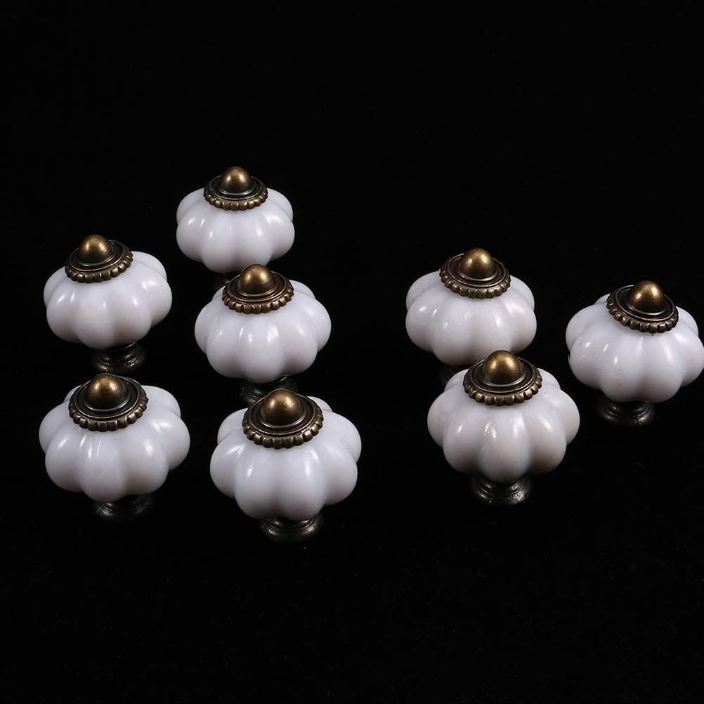Klamki do drzwi, ceramiczne klamki do drzwi, uchwyt do szafki, 12 szt. Ceramiczne gałki Uchwyt okrągłe gałki do szuflad Ceramiczna klamka do drzwi do mebli szafkowych Dekoracja wnętrz kuchennych