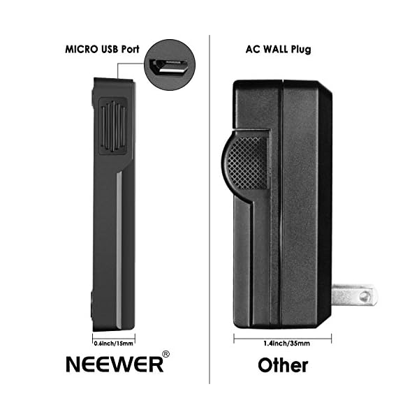 Neewer 176 LED-Videoleuchte Set: Dimmbare 176 LED-Feld, mit 2200mAh Li-Ion-Akku, USB-Ladegerät und Tragetasche für… – Bild 7