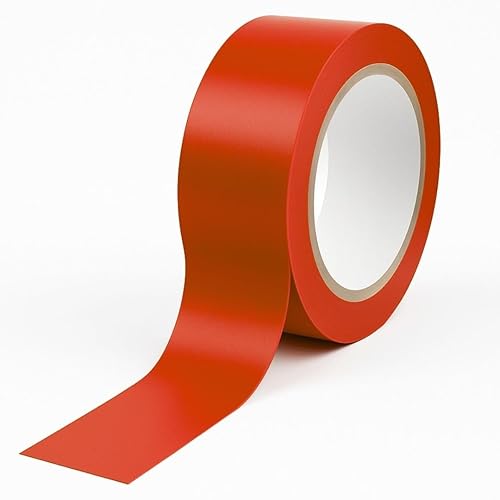 Miniatura 3 de GTSE Cinta de Suelo de Vinilo PVC Roja de 2 pulgadas x 108 pies, Cinta de Marcado de Seguridad, 6 mil de Grosor, Adecuada para Pistas de Baile,