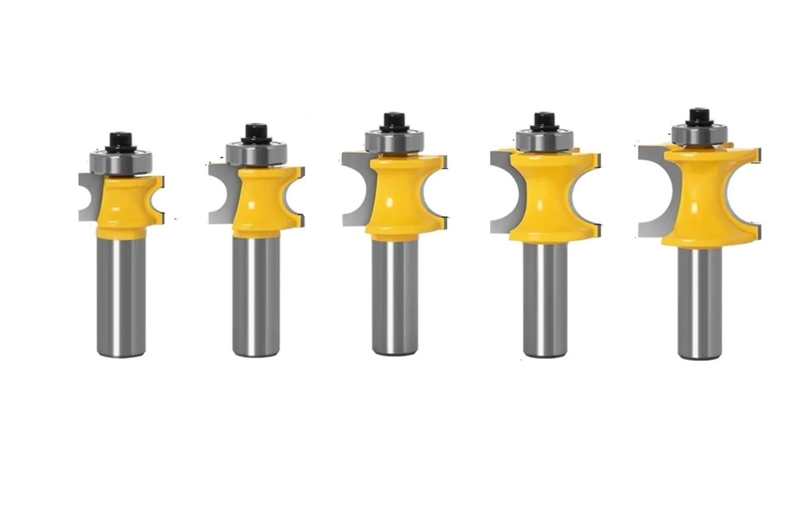 1/5 szt. Zestaw końcówek routera Bullnose z chwytem 8 mm C3 Frez do drewna końcówką węglikową(5pcs 12mm shank)