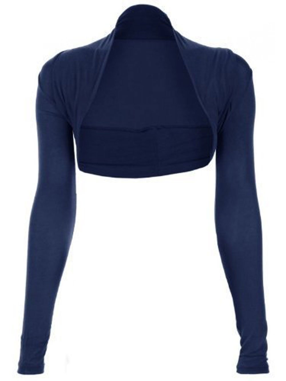 Divadames Women's Navy Viscose Cropped Plain Shrugs Shrug Size Uk 12