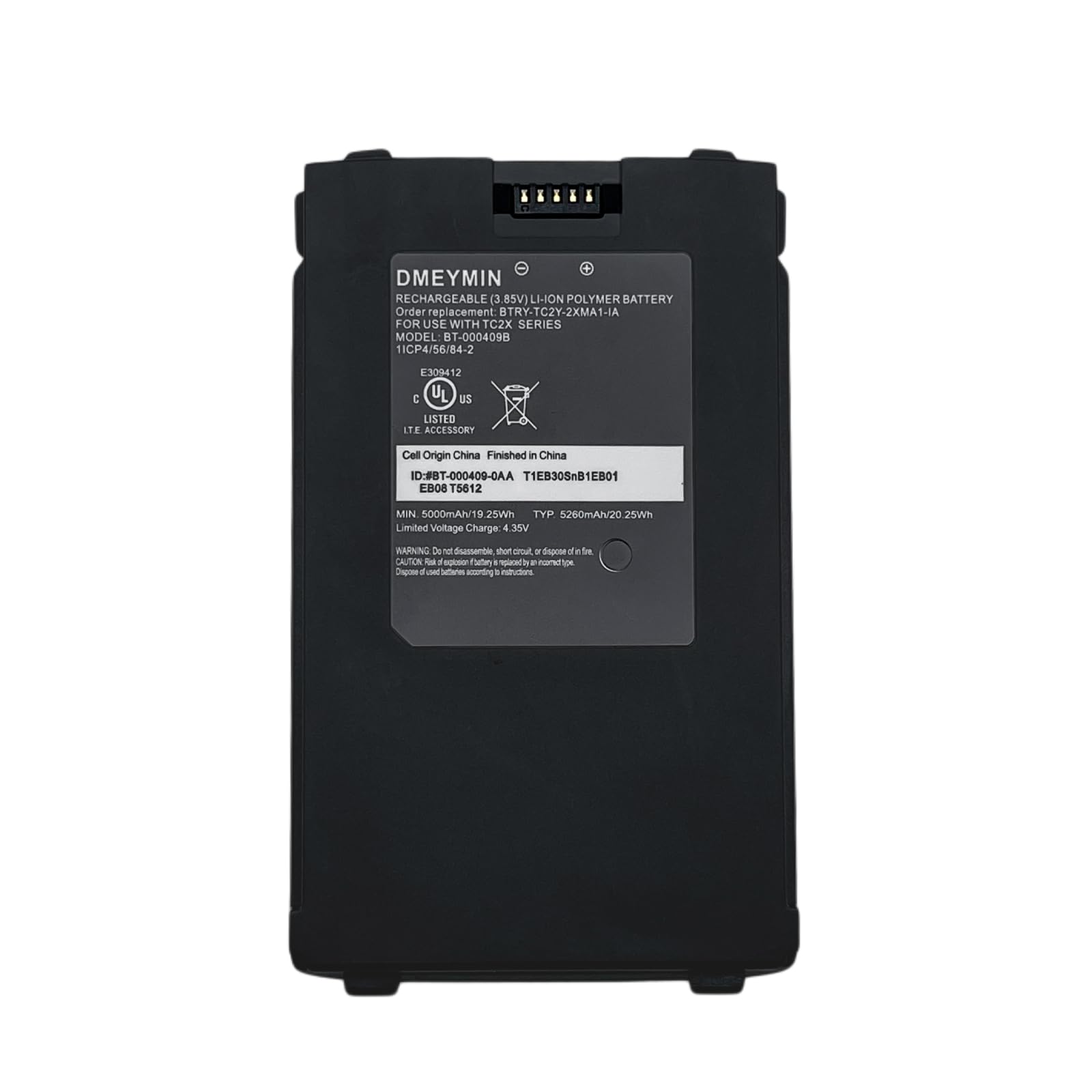 DMEYMIN Replacement 5260mAh Li-ion Battery for Zebra Barcode Scanner TC21, TC26, TC26AK, TC210, TC210K, BT-000409, BT-000411-08, BTRY-TC2Y-1XMA1-01,