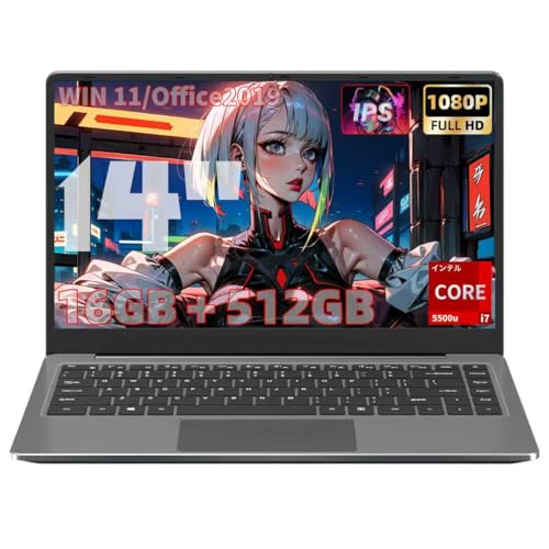 �m�[�g�p�\�R�� 14�^ �C���e�� Core i�V-5500U office2019���� Win11 �ő�3.0G Hz /FHD1080P�t�� 100����f Web�J��������/Type-c�i�t���@�\)/USB3.0*3/HDMI/WIFI2.4/5G/RJ