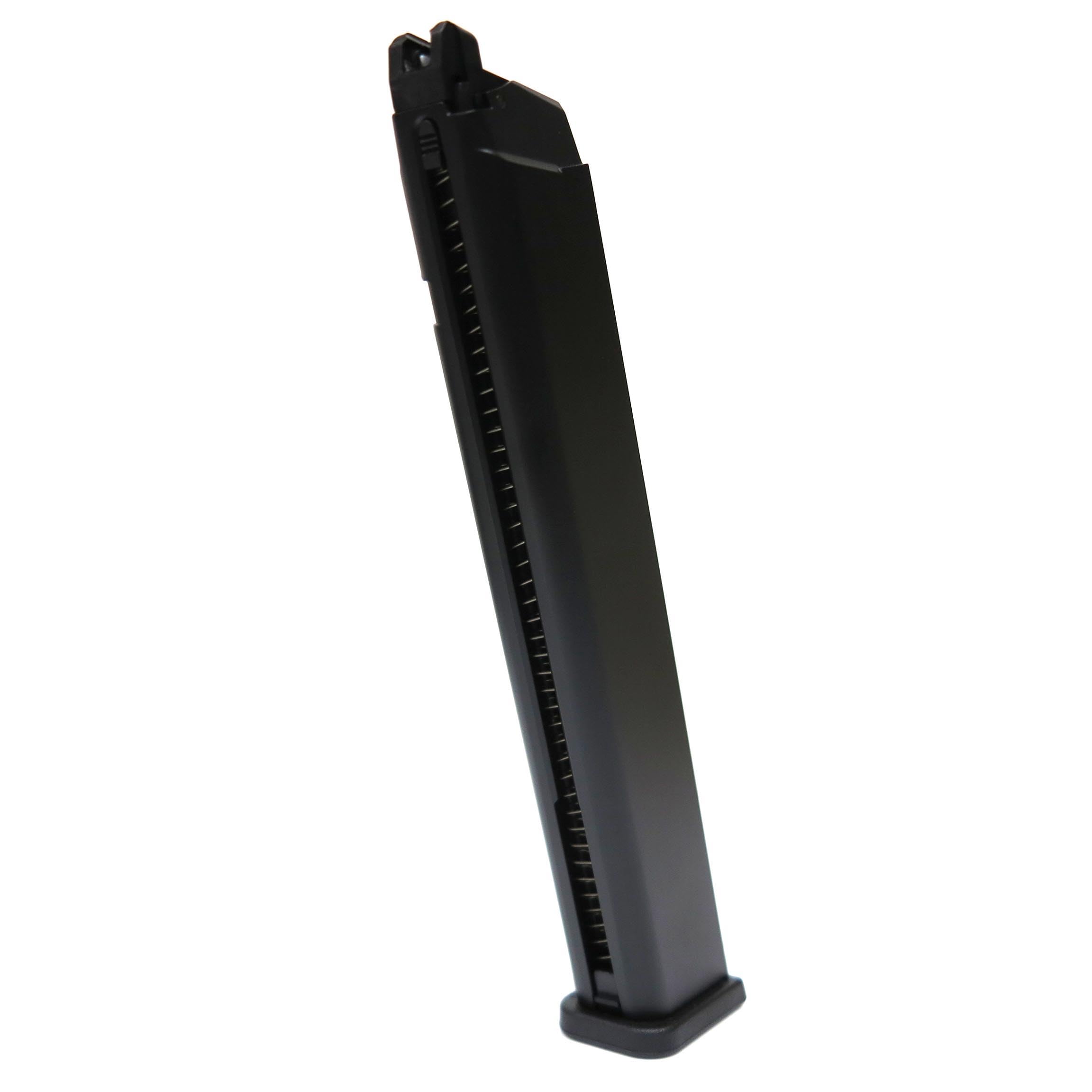 WE 50rd Gas Magazine for AW Custom, WE, Tokyo Marui G17/G18/G18C/G34 Airsoft GBB (Black)