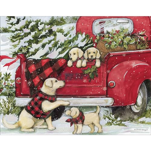 Cartes de Noël assorties Lang Puppies 1008126 pour ne plus manquer de cartes de vœux