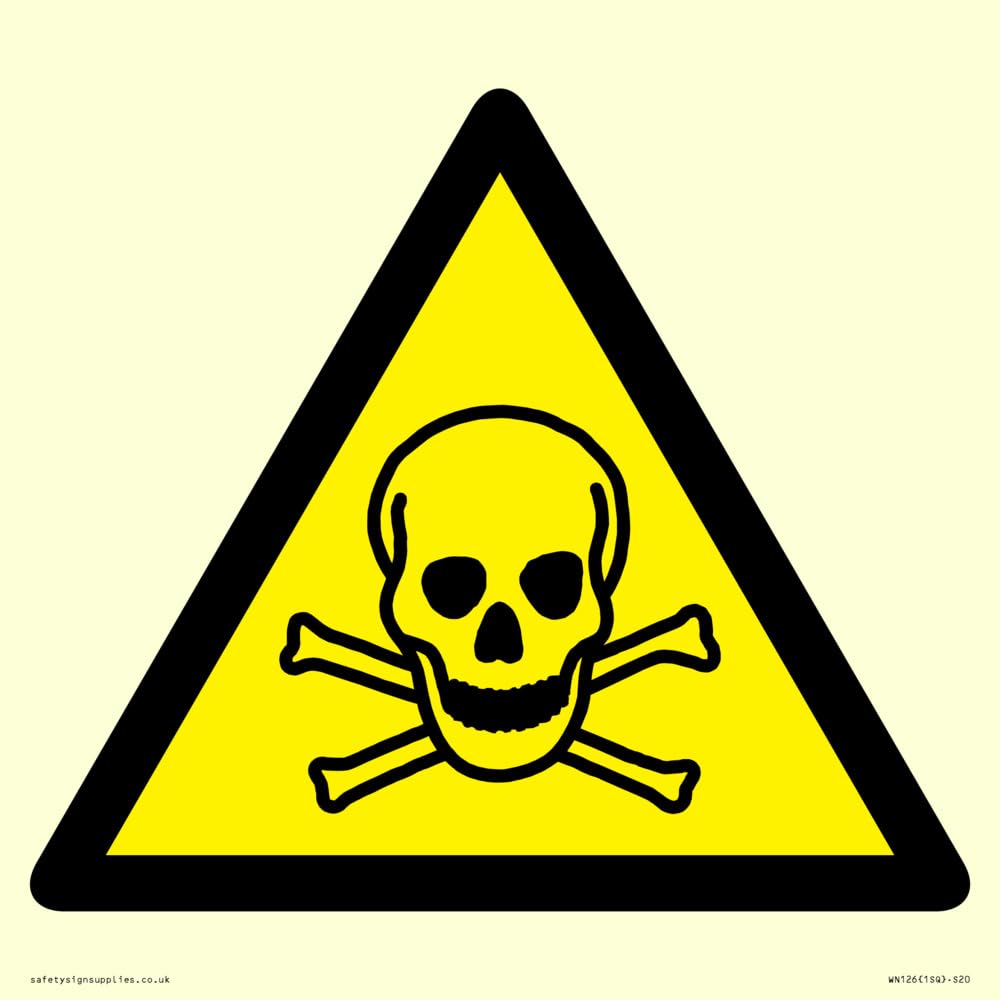 W016 Warning: Toxic material Sign - 200x200mm - S20