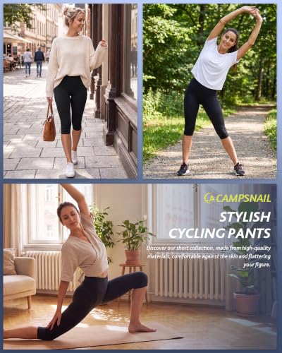 Image of Workout Biker Shorts for Women - 3 inch /5 inch /14 inch Booty Spandex Volleyball Shorts | Soft High Waisted Tummy Control Shorts, Short Capri Knee Leggings, Fitness Clothing for Yoga Gym Running Athletic