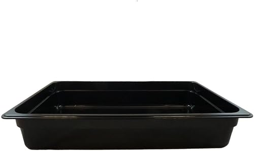 Thunder Group GN 2/4/100 mm de profondeur Gastronorm Pan en polycarbonate Noir