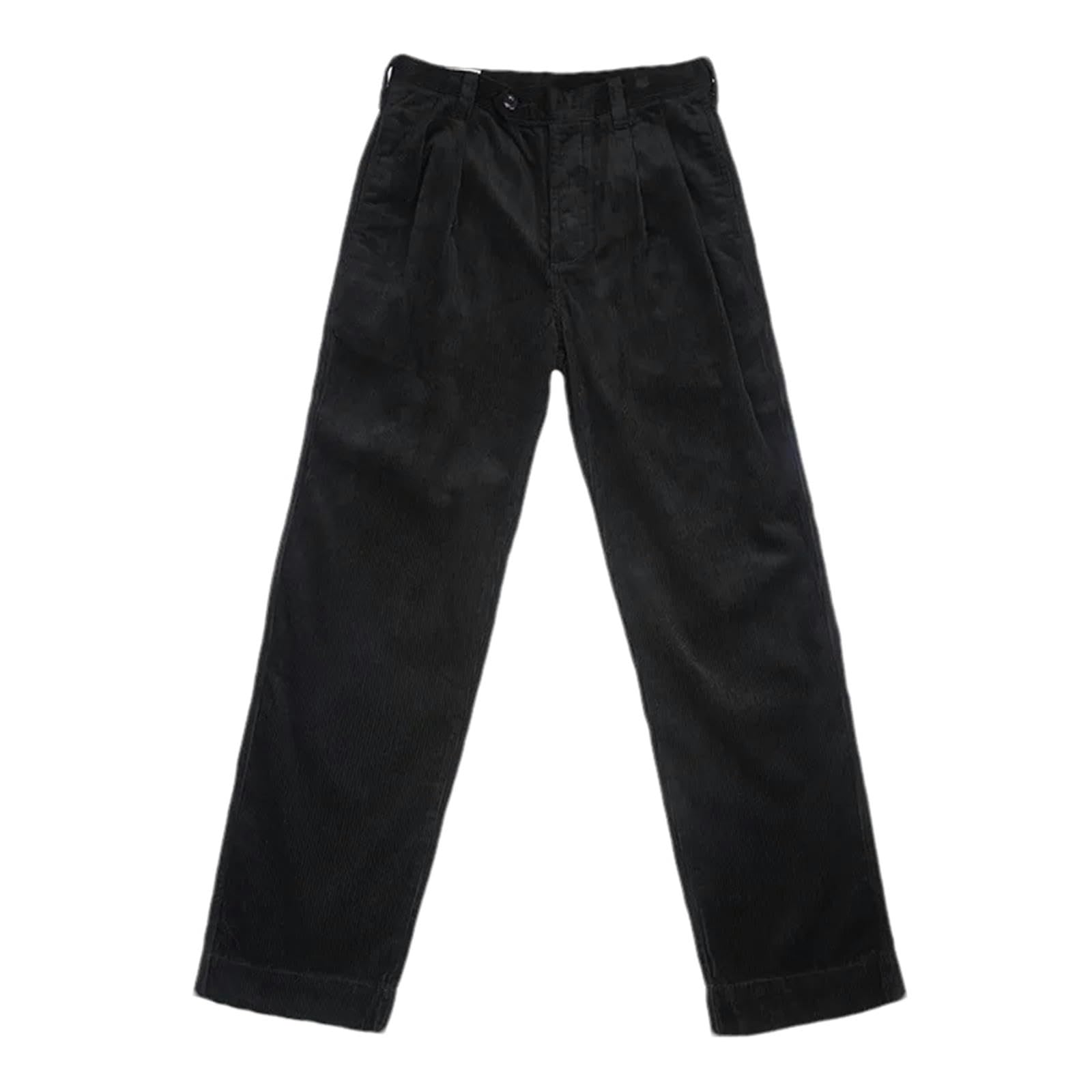 Uomo Autunno Inverno Caldo Velluto a Coste Pantaloni Casual per Gli Uomini Retro Dritto Tooling Tinta Unita Vita Mezza Addensare