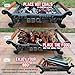 Handmade Cast Iron Tabletop Charcoal Grill & Food Warmer with Stainless Steel Tray, Wooden Handles, and Thermal Protector for Safe, Flavorful Grilling, It's BBQ Time.