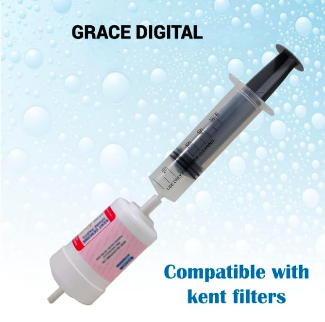 Image of Grace Marketing 50ml Cleaning Syringe I Injection compatible with Kent Gold I Kent Gold+ I Kent Optima I Tata Swach Water Purifiers UF Membrane (50 ML Syringe)
