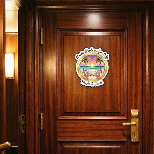Imán decorativo personalizado redondo para puerta de crucero miniatura 6