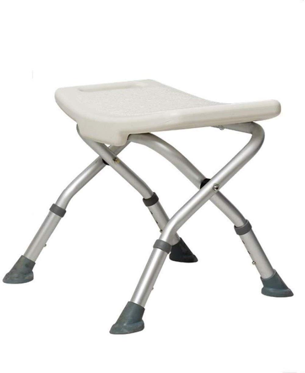 Siège pliable en aluminium léger réglable pour baignoire et douche PMR