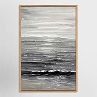 SIGNWIN Framed Canvas Wall Art Sunrise on Ocean Canvas Prints Home Artwork Decoration for Living Room,Bedroom - 16