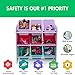 Humble Crew 9-Bin Toy Organizer – Forever Natural White/Pink/Purple/Aqua Plastic Bins, 3-Tier Storage Solution for Kids' Playrooms and Nurseries