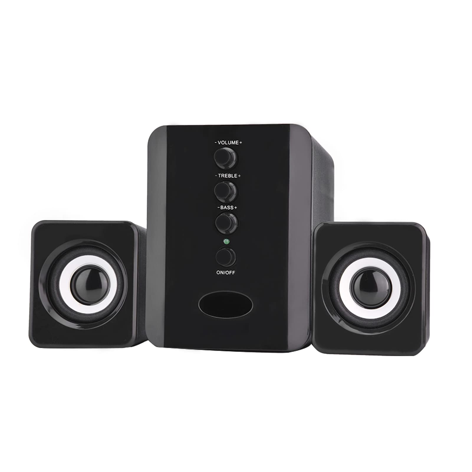 Altavoz con Cable Mini Subwoofer de Sonido Superior para Computadora Portátil y PC: Reproductor de Música bajo Liviano y Portátil (Black)