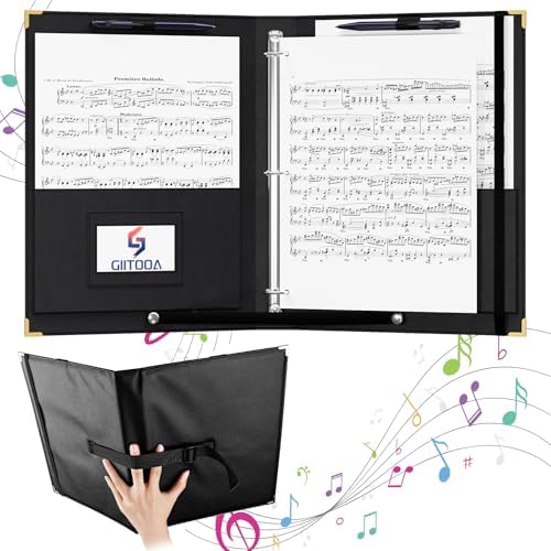 Choral Music Folders 3 Ring, Sheet Music Folder with Hand