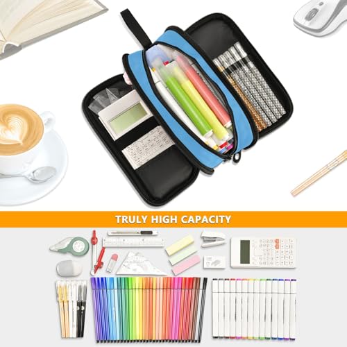 Image of Custom White Airplane Aircraft Pencil Case Box Boys Girls Personalized Name Large Pencil Pouch Stationery Pen Bag Organizer for Kids Adults School Office