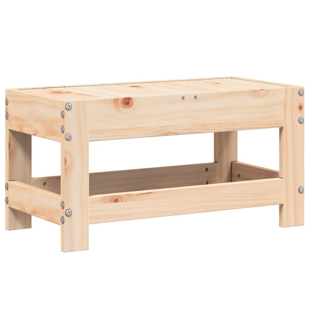 vidaXL Taburete de Jardín, Reposapiés Otomana de Palets de Relax, Mesa de Centro, Asiento para Patio Terraza, Madera Maciza de Pino