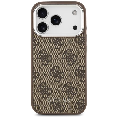 Coque iPhone 17 Pro Guess finitions premium marron 4G Classic MagSafe - 3