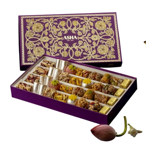 ASHA SWEETS Premium Handcrafted Assorted Box of Sweets-1 kg For F...
