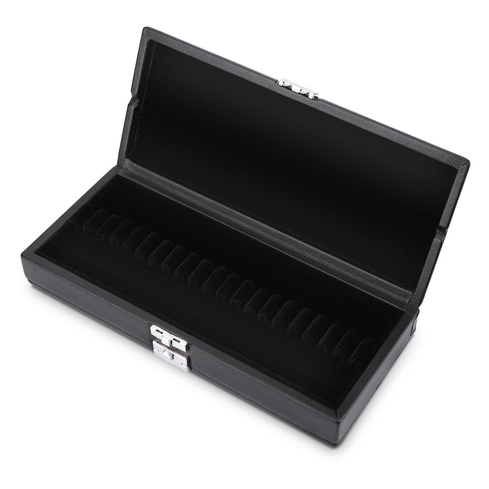 Oboe Organizer, 2-Layer Tasche für 40 Oboen, PU-Leder Box mit Holzgriff für Musikschulen, Privatübungen, Musiker, professionelle Auftritte