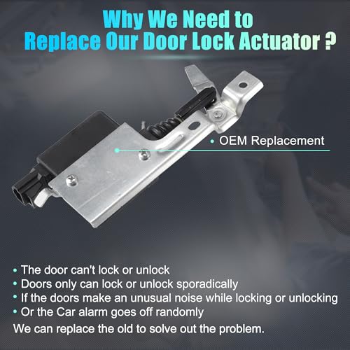 Image of X AUTOHAUX Replacement Rear Liftgate Door Lock Actuator for Chevrolet Blazer 1995-2005 for Chevrolet S10 1995-2001 Tailgate Latch Assembly Black Silver Tone