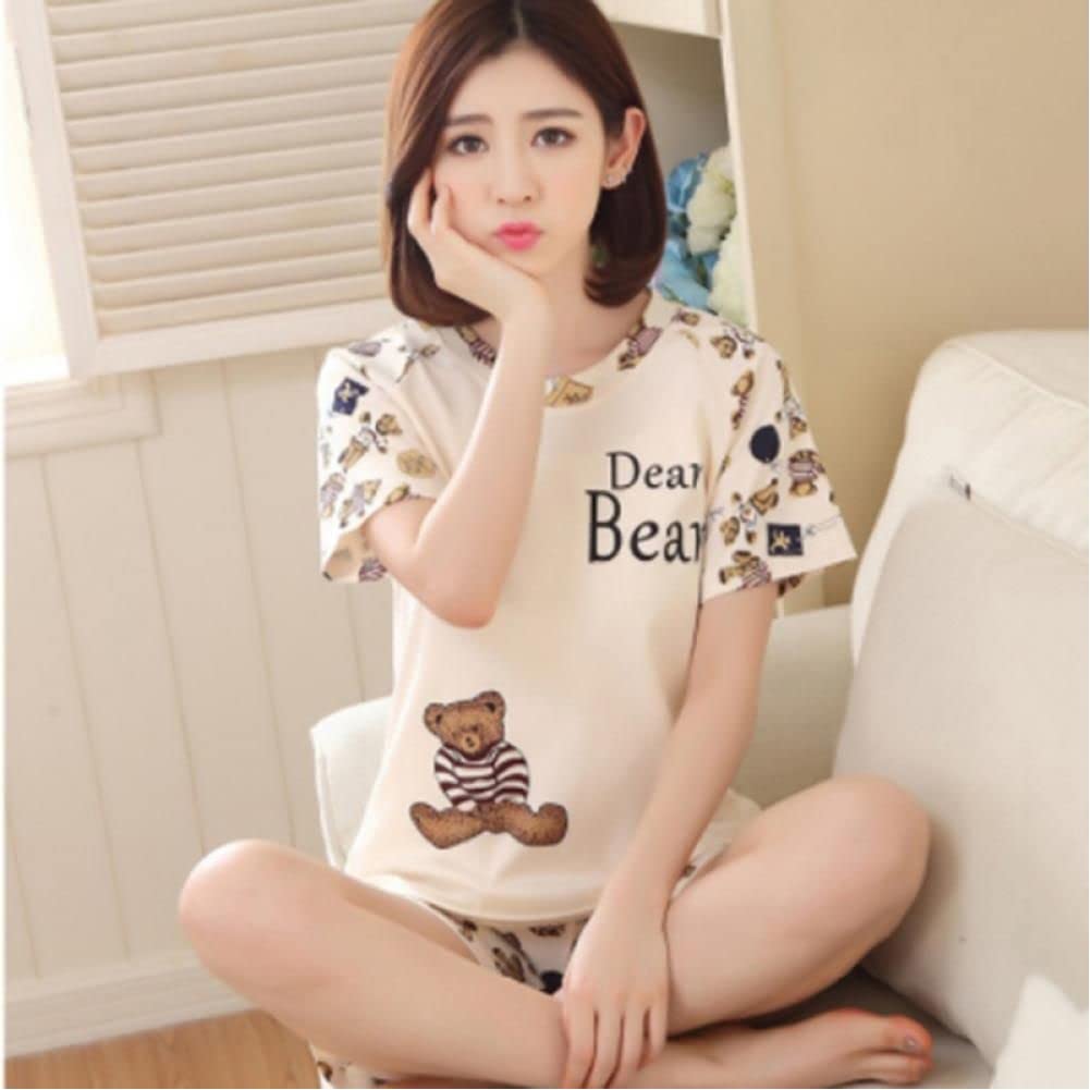 JFYZLTJFYZLT Pajamas For Women Home Clothes Pyjamas Pijama Female Sleepwear Homewear Cotton Pajama Set Kawaii Night Suit Nightwear