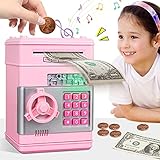 MAGIBX Piggy Bank Toys for 5 6 7 8 9 10 Year Old Girl Gifts, Mini Coin ATM Machine for Girls Toys Age 6-8-12, Birthday Gifts for 7 8 Year Old Girls Money Saving Box Toys for Kids 5-7