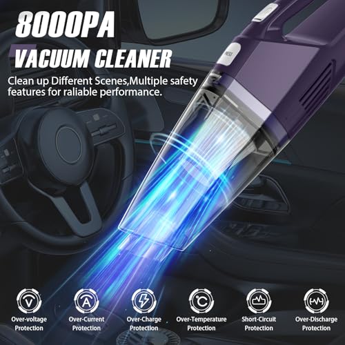 Image of Handheld Vacuum Cordless - 3-In-1 Hand Held Vacuum Rechargeable With 8KPa Suction, Lightweight 1.7 Lbs Handheld Vac, Quick Dust Removal & Cleaning Tool With Accessories Storage For Car, Kitchen & Home