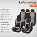 Upgrade4cars Autositzbezüge Set Universal Grau | Auto-Schonbezüge Vordersitze & Rückbank | Autositzbezug Schwarz | Autozubehör Innenraum | Geschenke für Frauen und Männer