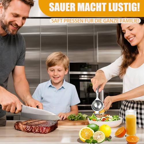 Miniatura 7 de Behiruch Exprimidor De Limones De Mano De Aleación De Zinc En Cromo Brillante, Exprimidor Limones Manual Para Restaurante, Cocina, Bar, Anticáustico
