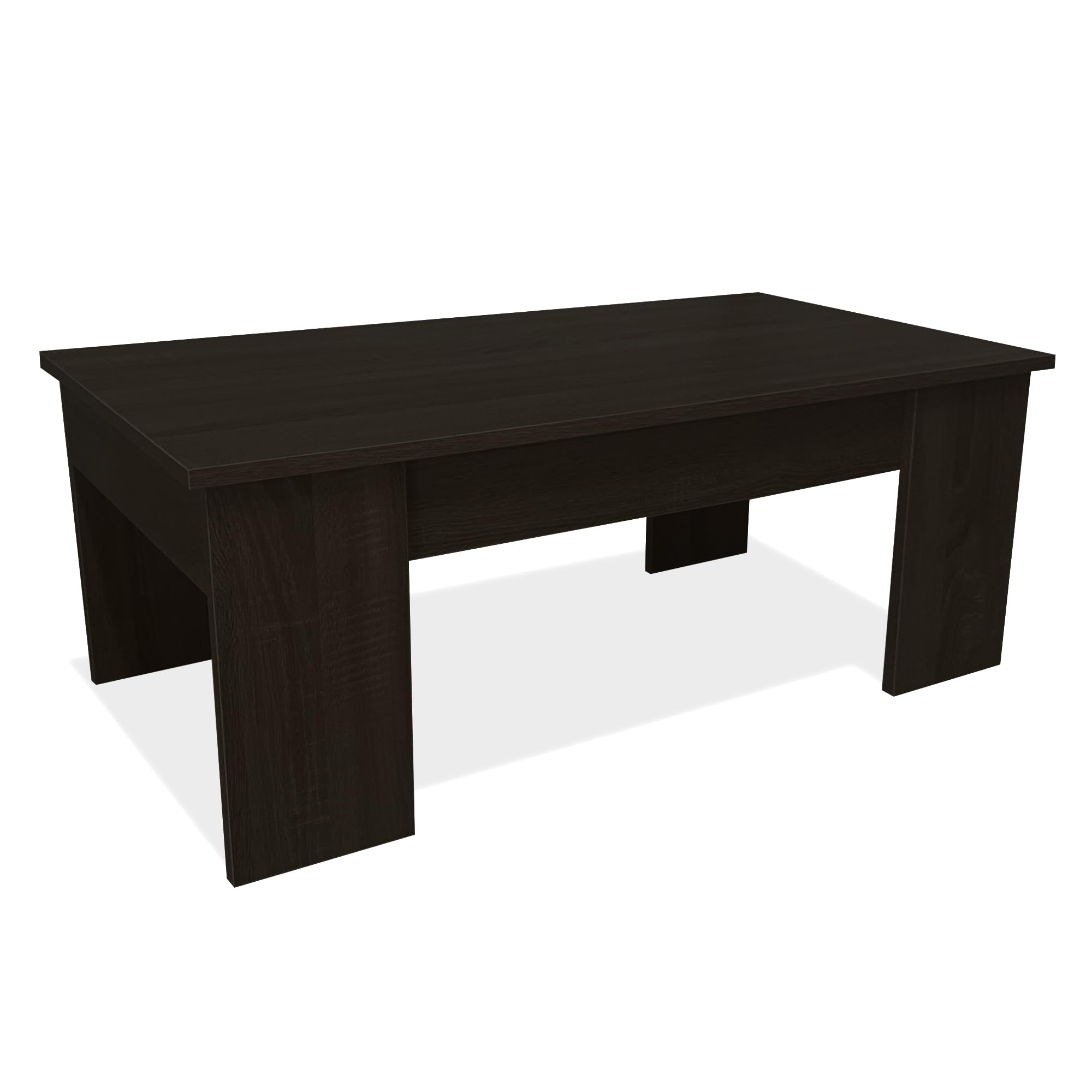 Nyana Mesa de Centro Elevable Home | Tablero Elevable para Comer, Leer o Trabajar | Melamina Resistente y Fácil de Limpiar | Diseño Moderno y Estable (Wengue)