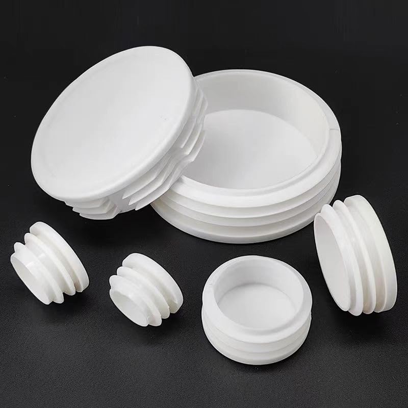 Rubber Pipe Cover,Plug Hole,8pcs White Round Furniture Hardware Leg Tips Rubber Table Chair Leg Caps Replacement Tips Multipurpose Feet(76mm)