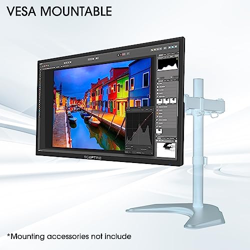 Image of Sceptre 22 inch 1080p LED Monitor HDMI x2 VGA 99% sRGB Wall Mount Ready Build-in Speakers, Machine Black (E22 Series)