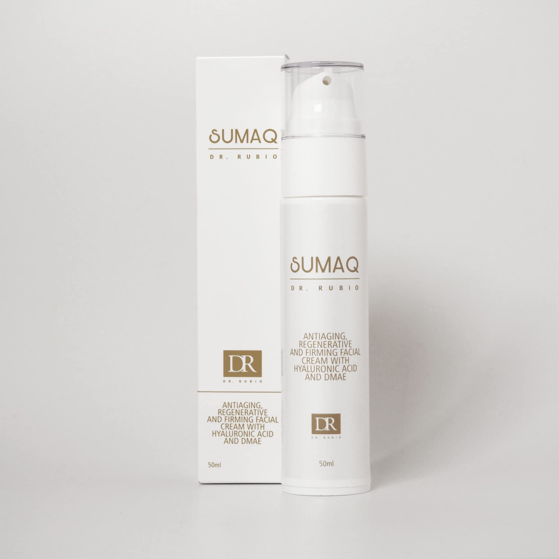 SUMAQ - DR.RUBIO Crema Facial Antiedad Regenerativa y Reafirmante con Acido Hialurónico y DMAE 50ml