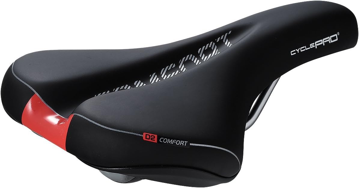 Cycle PRO CP-SD6335 Comfort Saddle Black/Red, 13.4 oz (382 g)