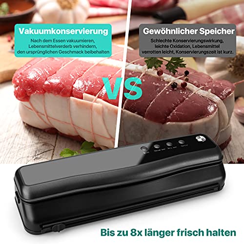 VDSTAR Vakuumiergerät, 5 in 1 Vacuumiergeraet Folienschweißgerät Vakuumierer Vakumierergerät mit Cutter für trockene und… – Bild 3