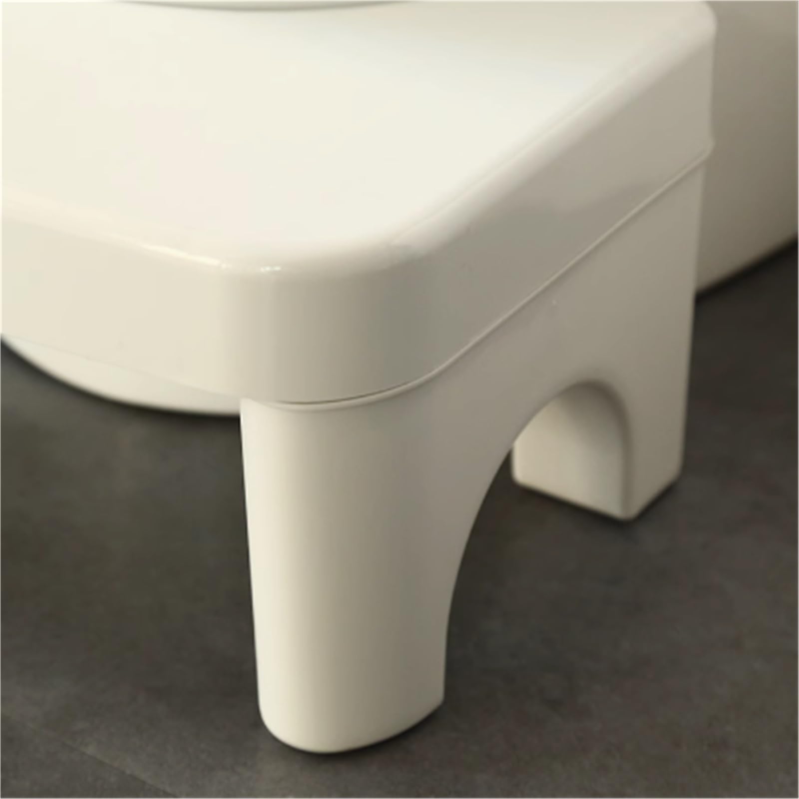 Plastic Squatting Poop Stool, Portable, 15.3 In Toilet Stool, Durable, Non-Slip Foot Rest Stool, 300lb Weight Capacity, Modern Sleek for Adult and Kids