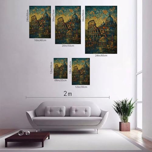 Poster vitrail romain sur toile 50x75 cm, idée cadeau pour chambre