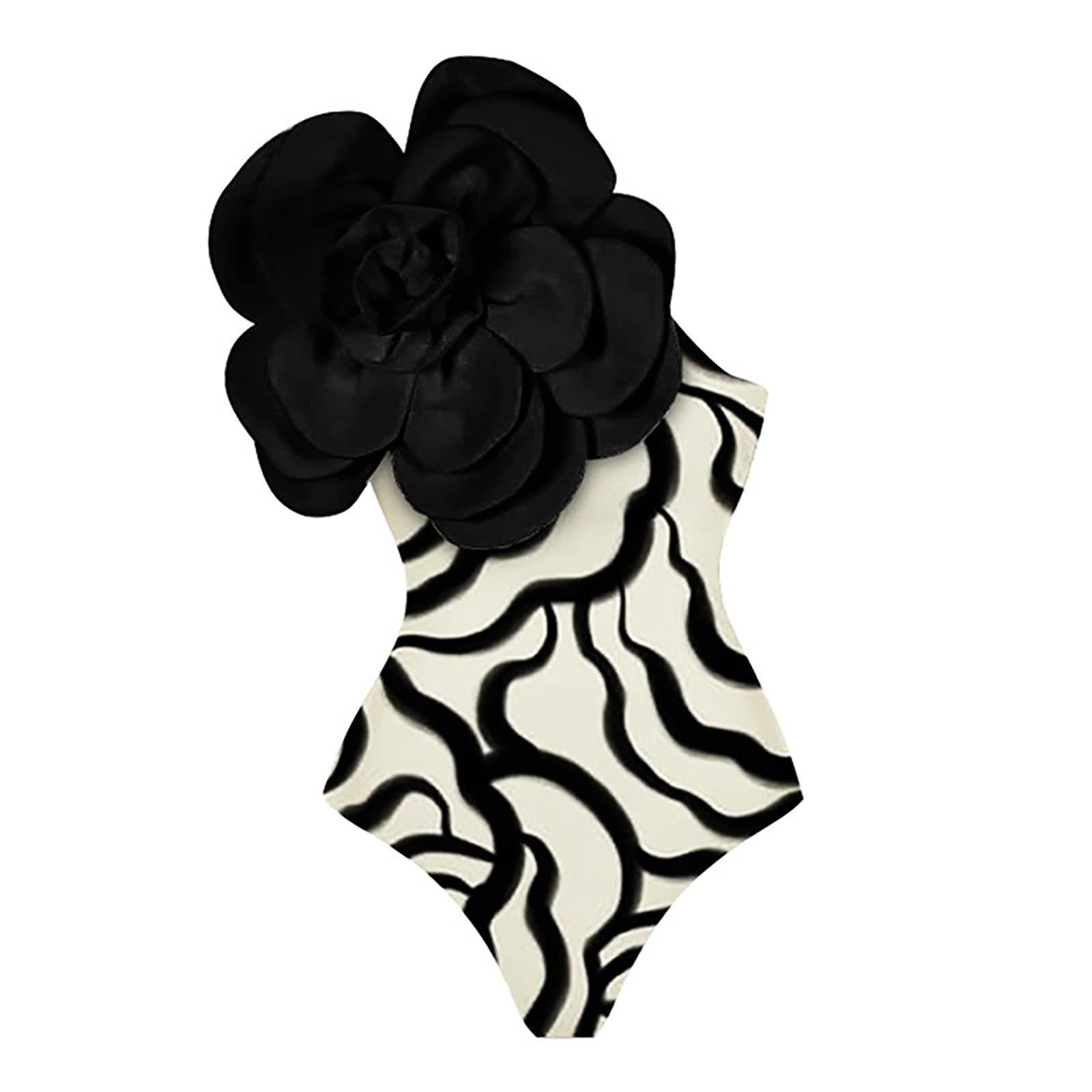 chhoioia Bolsas para Bikini Traje de baño de Cuerpo Unido para Mujer Traje de baño de Flores 3D para Uso Diario Bañadores De Mujer Sexy Baratos