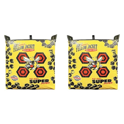 Morrell Super Duper Field Point Bow Targets Archery Block Bag for High Speed Compound Bows and Crossbows Outdoor Target Practice, 2 Pack, Yellow