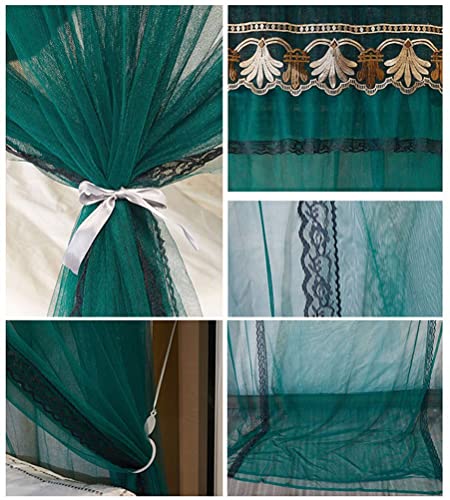 Mosquitera con dosel para cama de verano en dormitorios grandes de estilo colonial 6