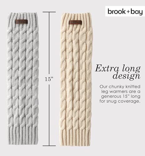 Cable Knit Ankle Warmers - Winter Boot Cuffs for Women - Warm Calf Leg Warmers4