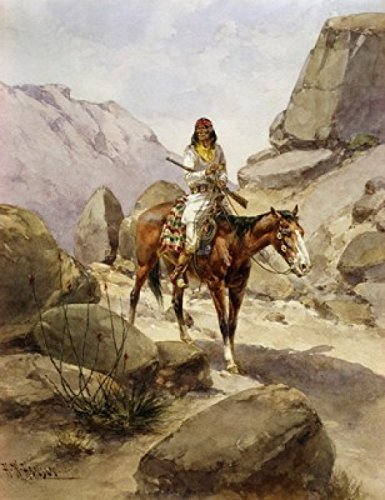 PosterazziIndian on Horseback Herman Wendelborg Hansen (1854-1924 American) Poster Print, (18 x 24)